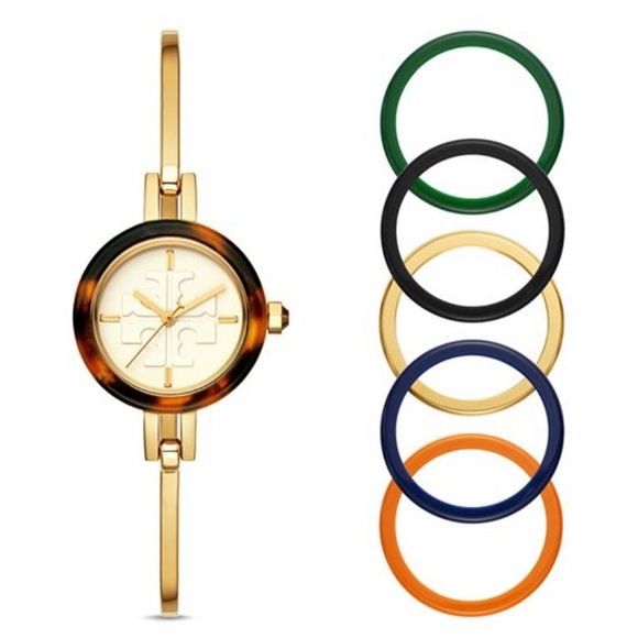*SOLD!!!* TORY BURCH BANGLE WATCH GOLD BRACELET - Picture 2 of 8